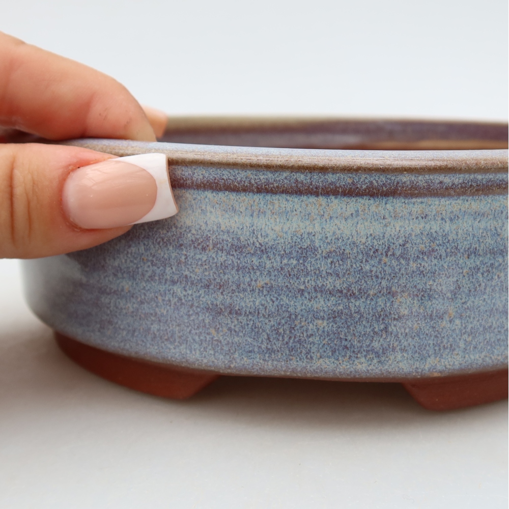 Bonsaischale aus Keramik 16 x 16 x 5 cm, Farbe blau