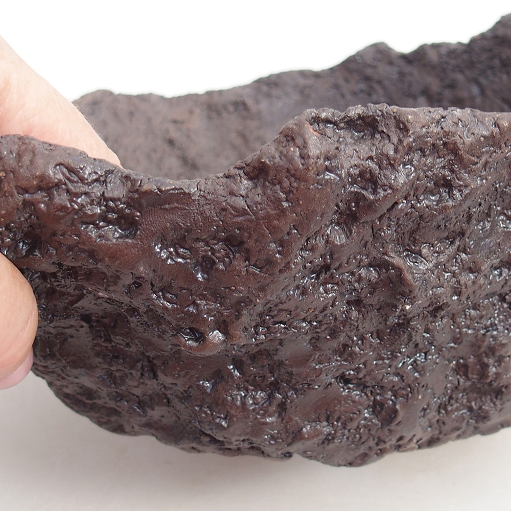 Keramikschale 19 x 15 x 14 cm , Farbe braun