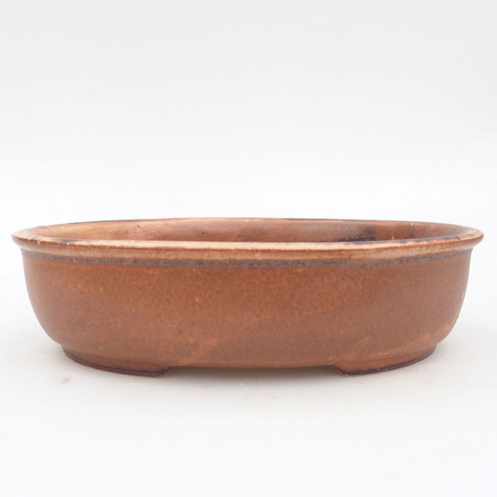 Bonsaischale aus Keramik 19 x 14 x 5 cm, braun