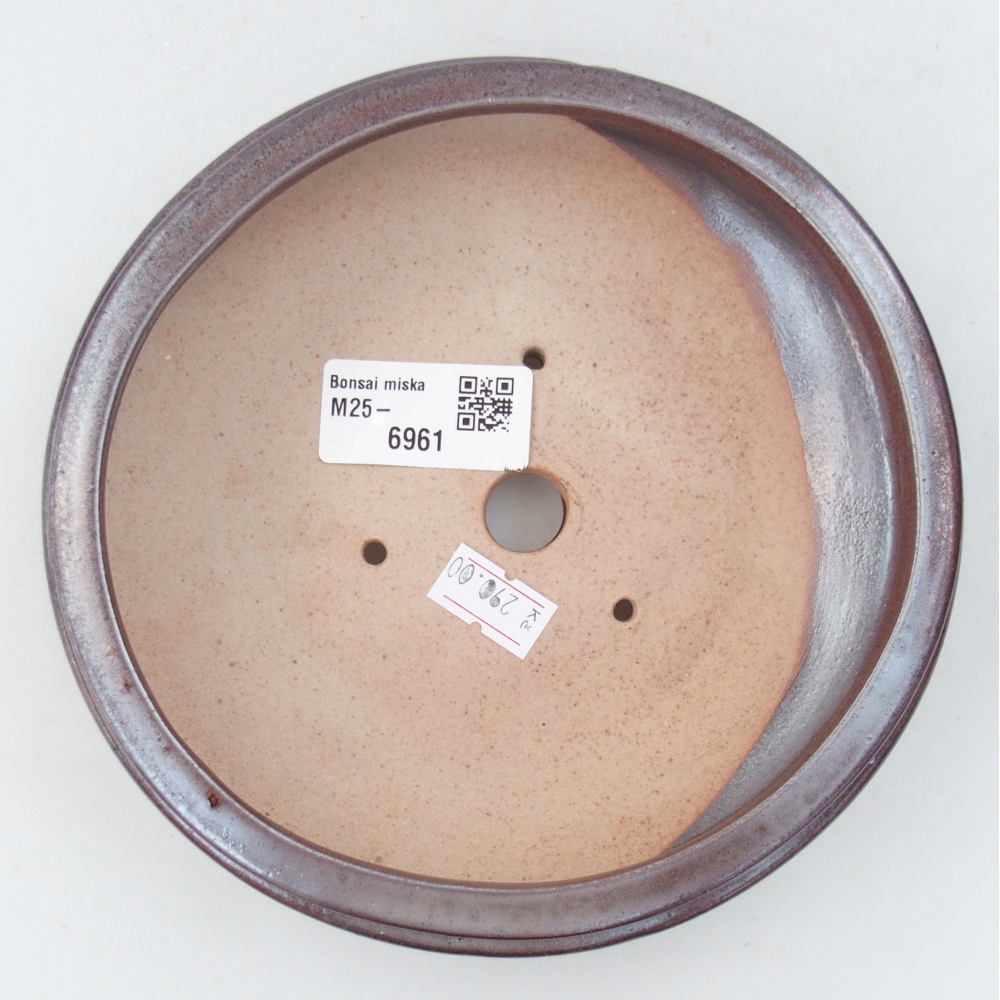 Bonsaischale aus Keramik 15 x 15 x 5 cm, braun
