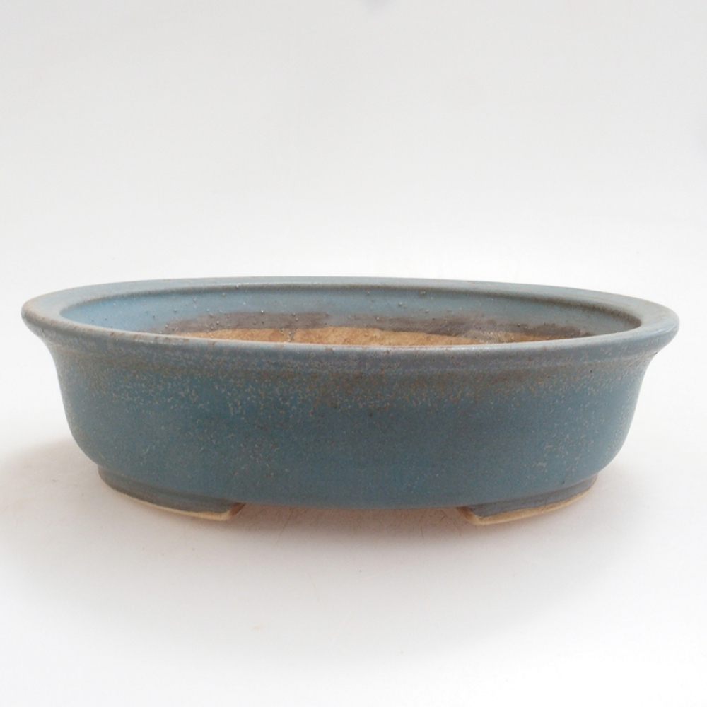 Bonsaischale aus Keramik 15 x 14 x 4 cm, Farbe blau