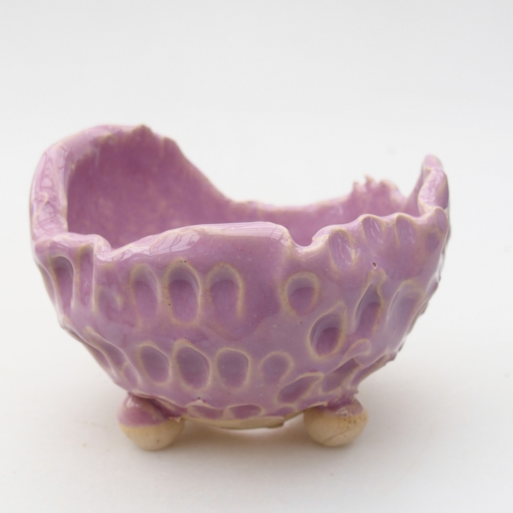 Keramikschale 8,5 x 8 x 6,5 cm , Farbe lila