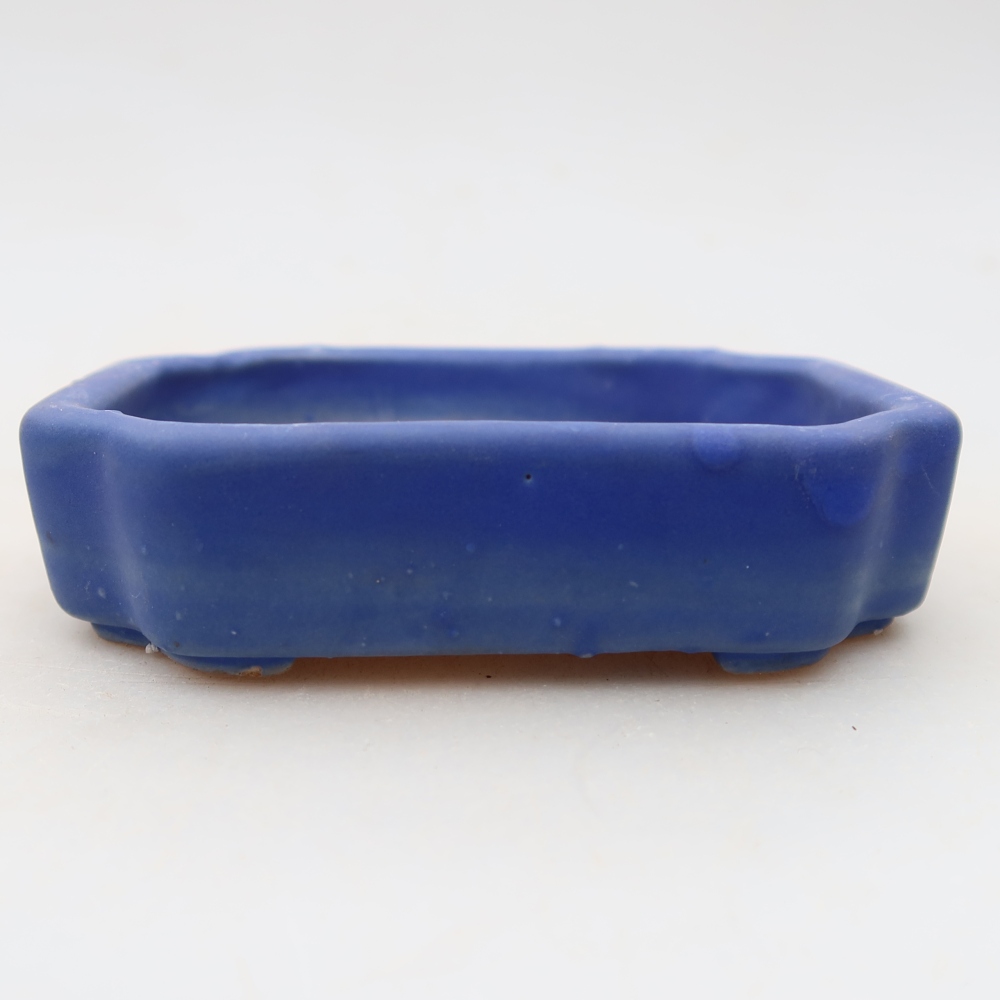 Bonsaischale aus Keramik 10 x 8 x 2,5 cm, Farbe blau