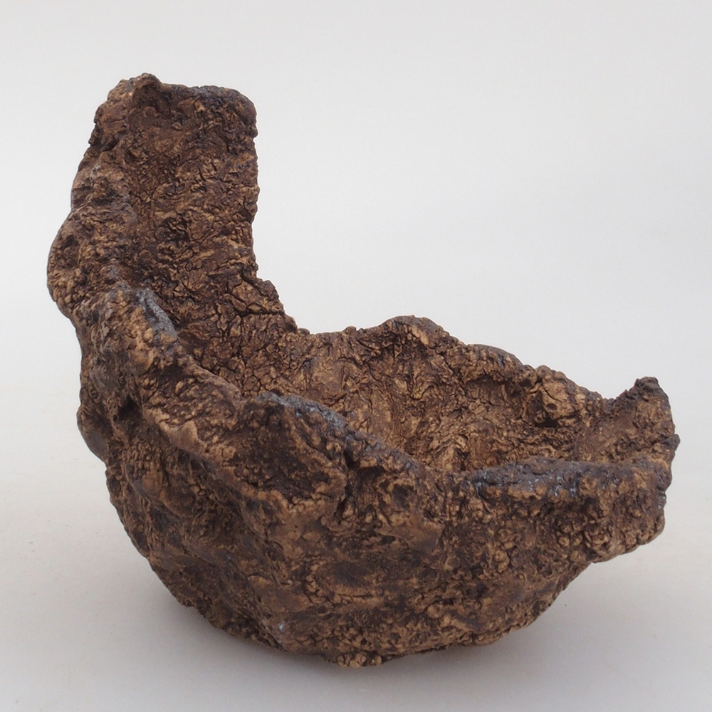 Keramikschale 9,5 x 8 x 10 cm, braun Farbe