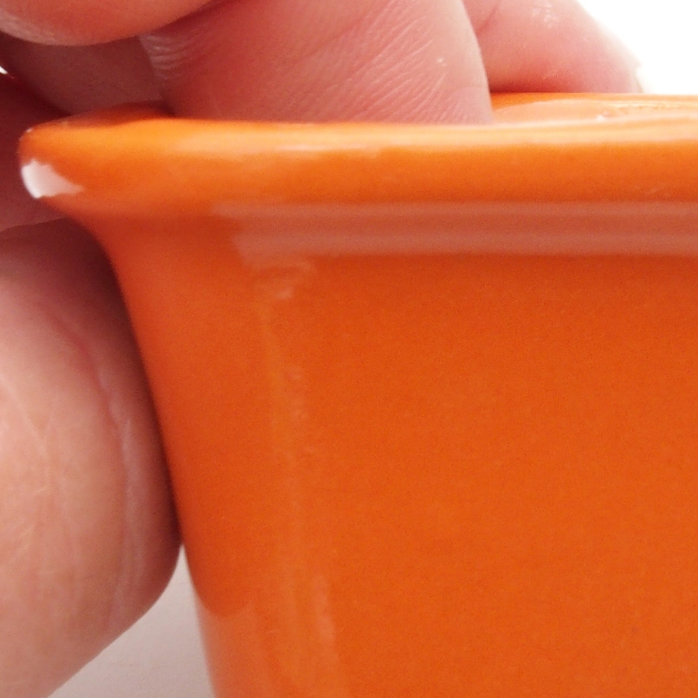 Mini aus Keramik, 6 x 6 x 4,5 cm, orange