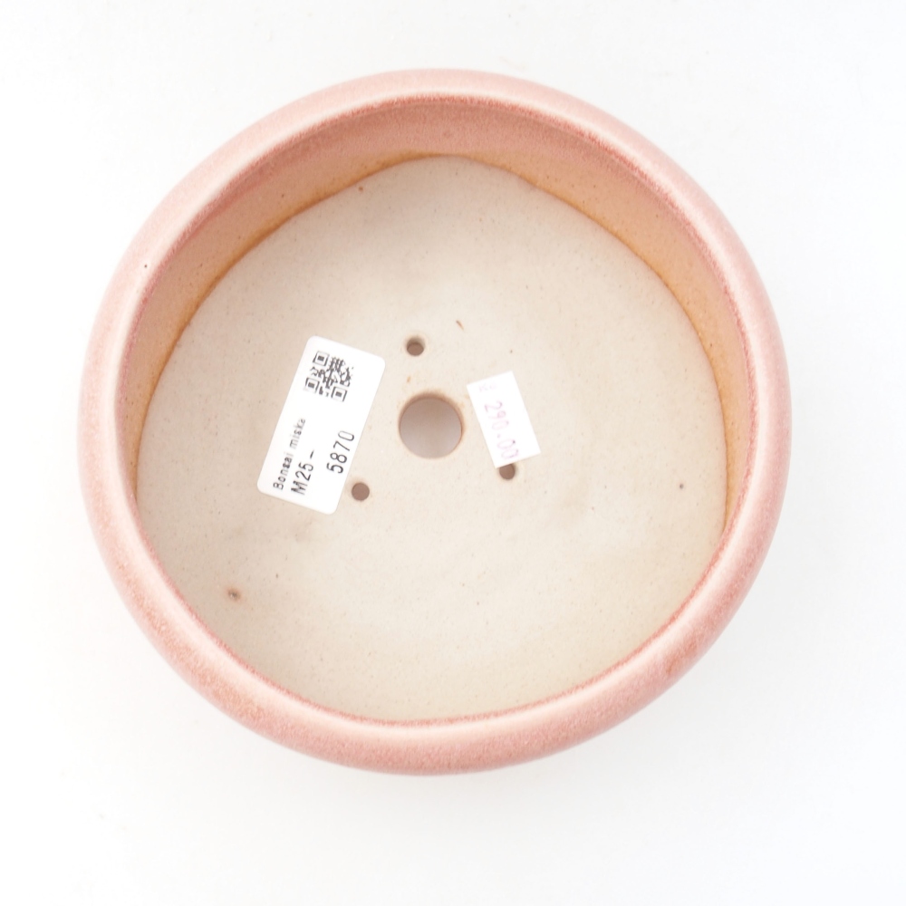 Keramik-Bonsaischale 14 x 14 x 7 cm, Farbe rosa