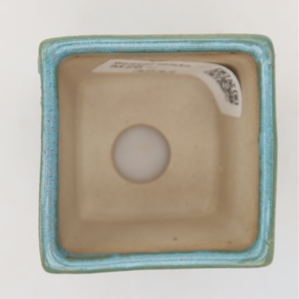 Bonsaischale aus Keramik 4,5 x 4,5 x 5 cm, Farbe blau