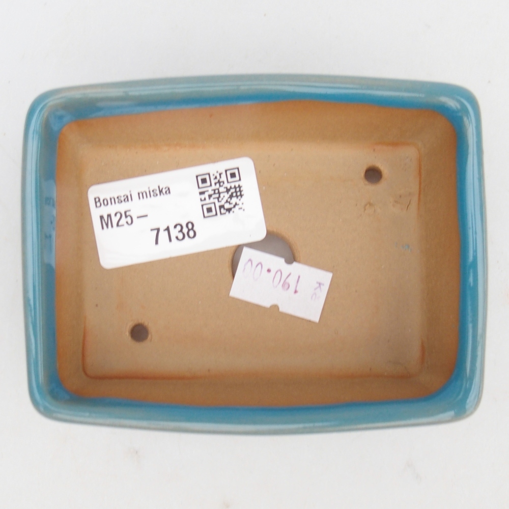 Bonsaischale aus Keramik 9,5 x 7 x 3,5 cm, Farbe blau