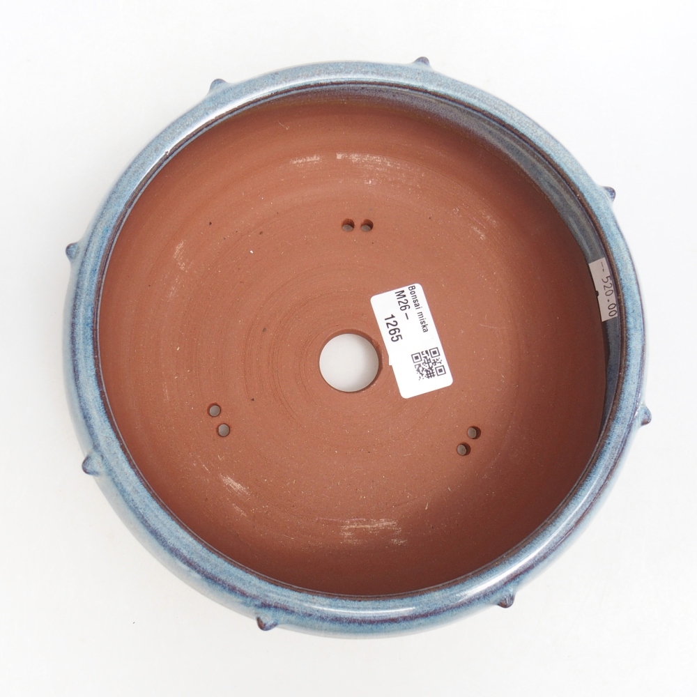 Bonsaischale aus Keramik 18,5 x 18,5 x 6,5 cm, Farbe blau