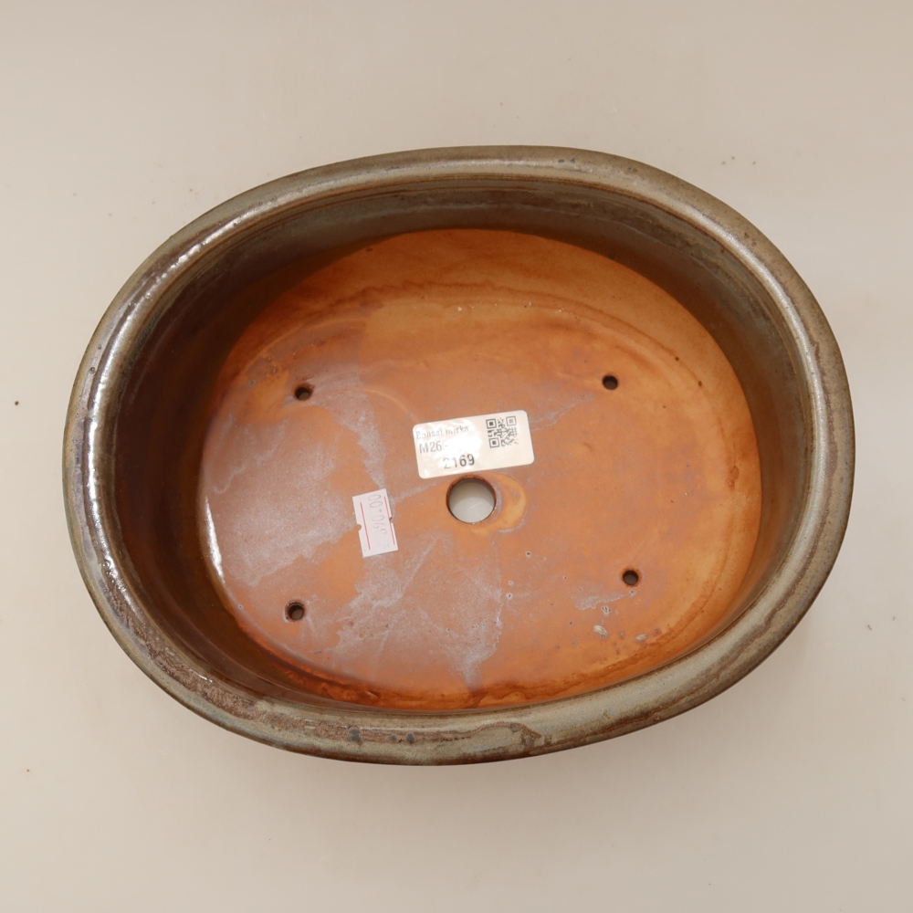 Bonsaischale aus Keramik 23 x 19 x 7 cm, braun
