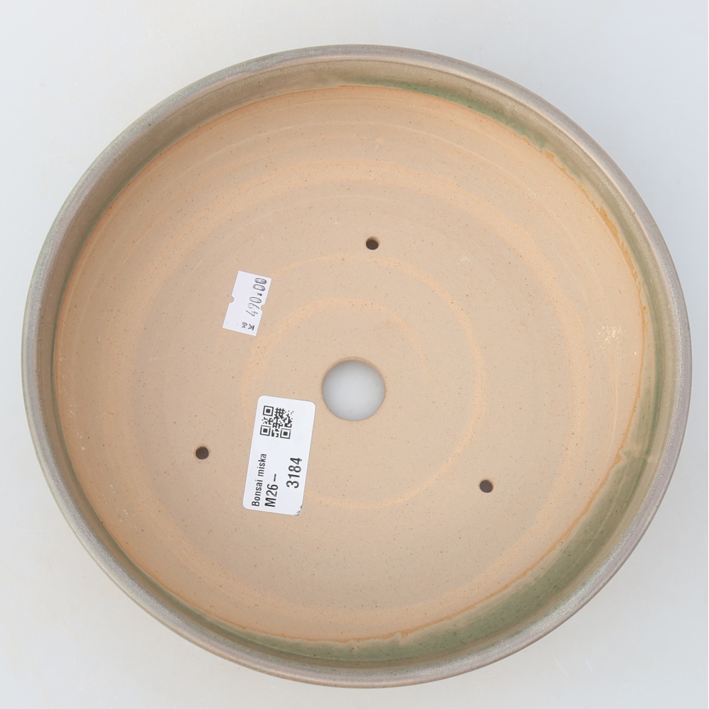 Bonsaischale aus Keramik 20,5 x 20,5 x 6 cm, Farbe beige