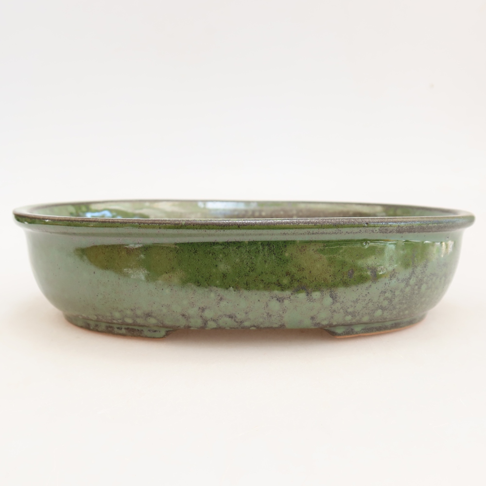 Bonsaischale aus Keramik 22 x 17 x 5 cm, grün