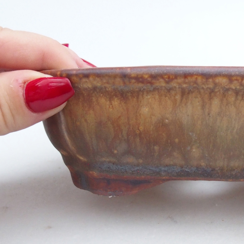 Bonsaischale aus Keramik 16 x 12 x 5 cm, grün