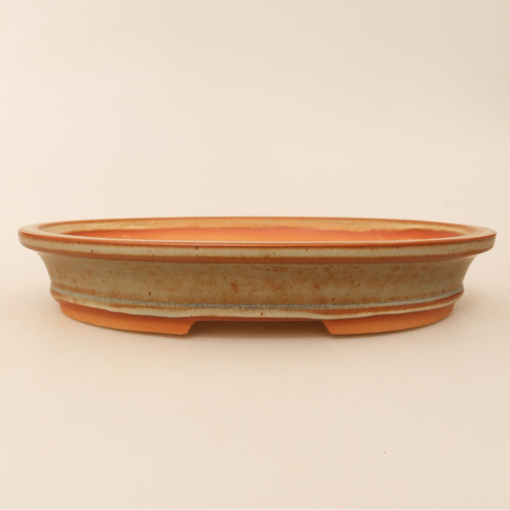 Keramikschale  21 x 14,5 x 3,5 cm, Farbe: Beige