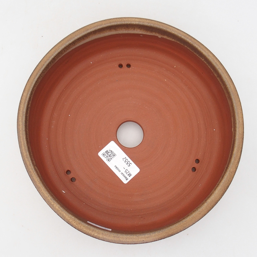 Keramik-Bonsaischale 20 x 20 x 6 cm, Farbe braun