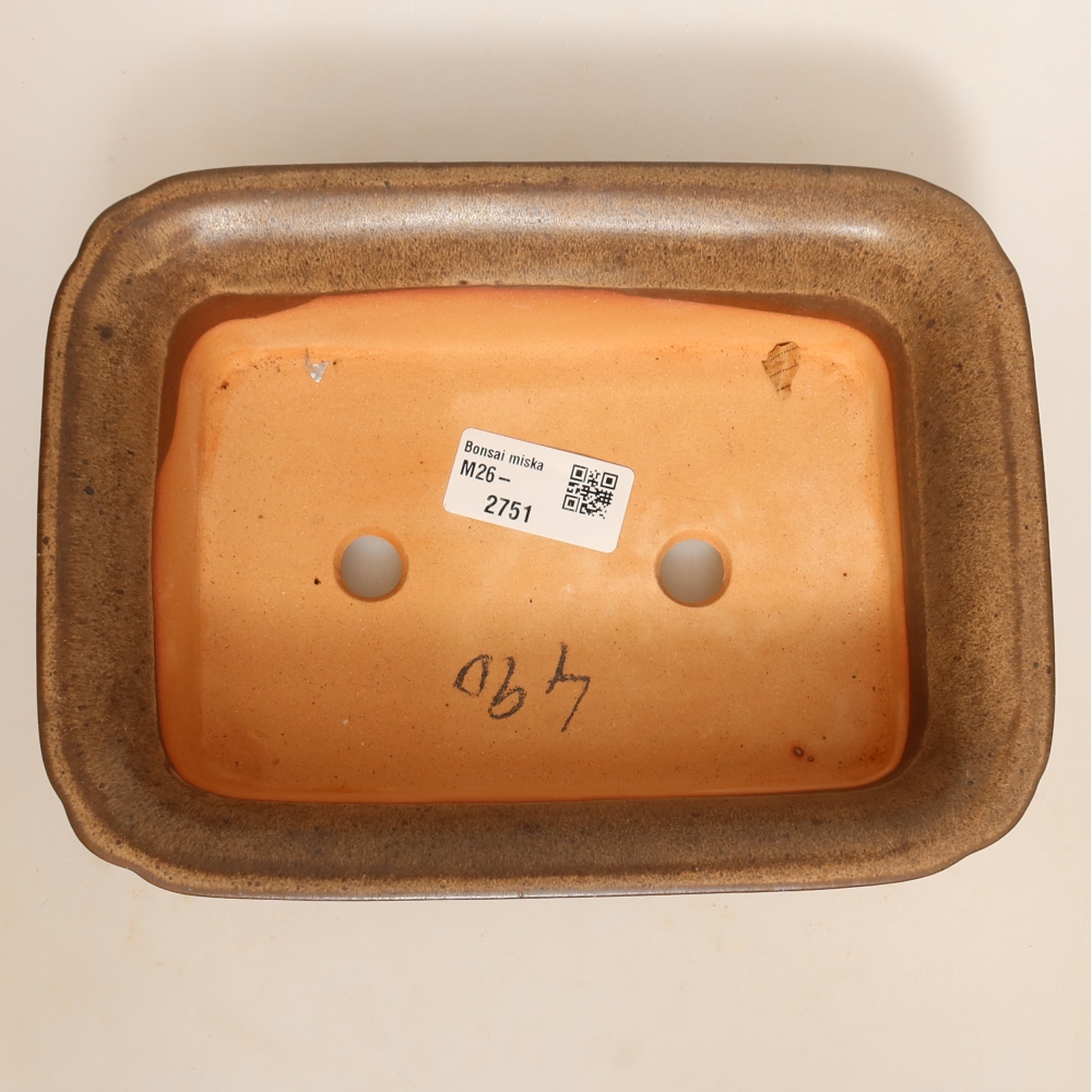 Keramikschale  20 x 15,5 x 5,5 cm, Farbe: braun