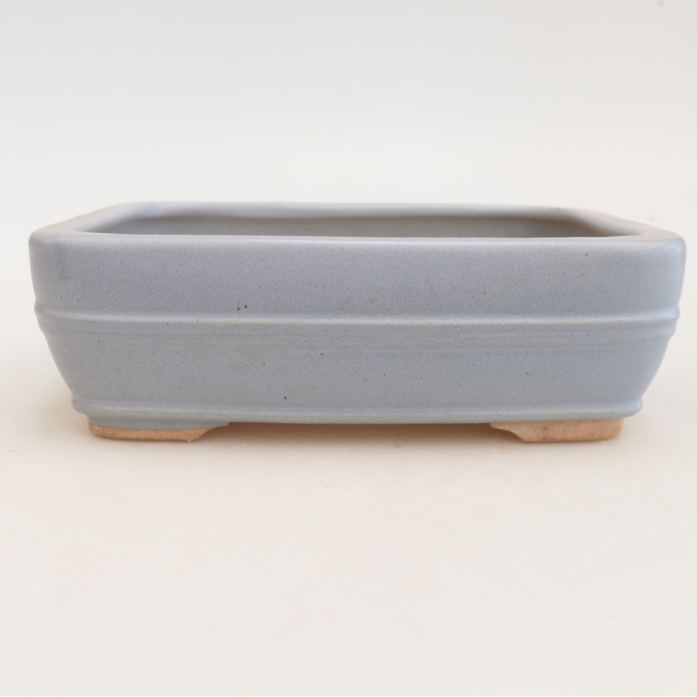 Keramik-Bonsai-Schale, 17 x 12,5 x 5,5 cm, Farbe: Blau