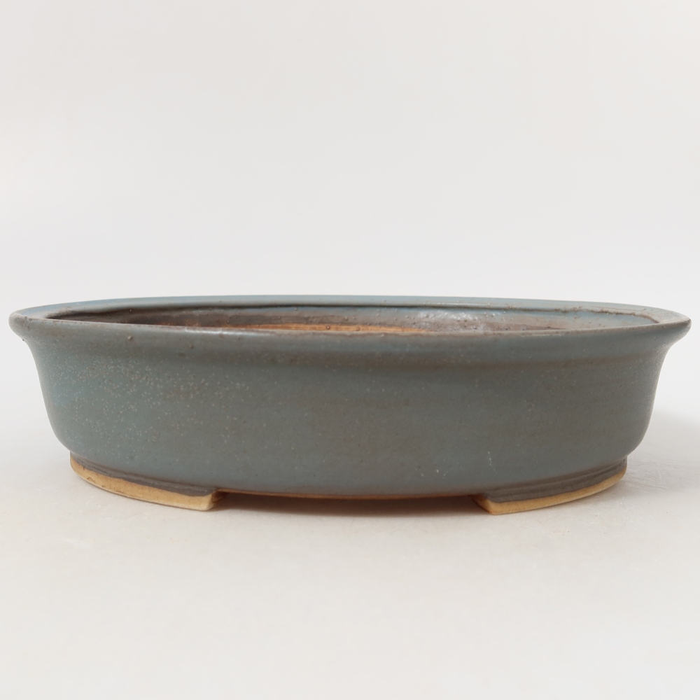 Bonsaischale aus Keramik 21 x 19 x 5 cm, Farbe blau