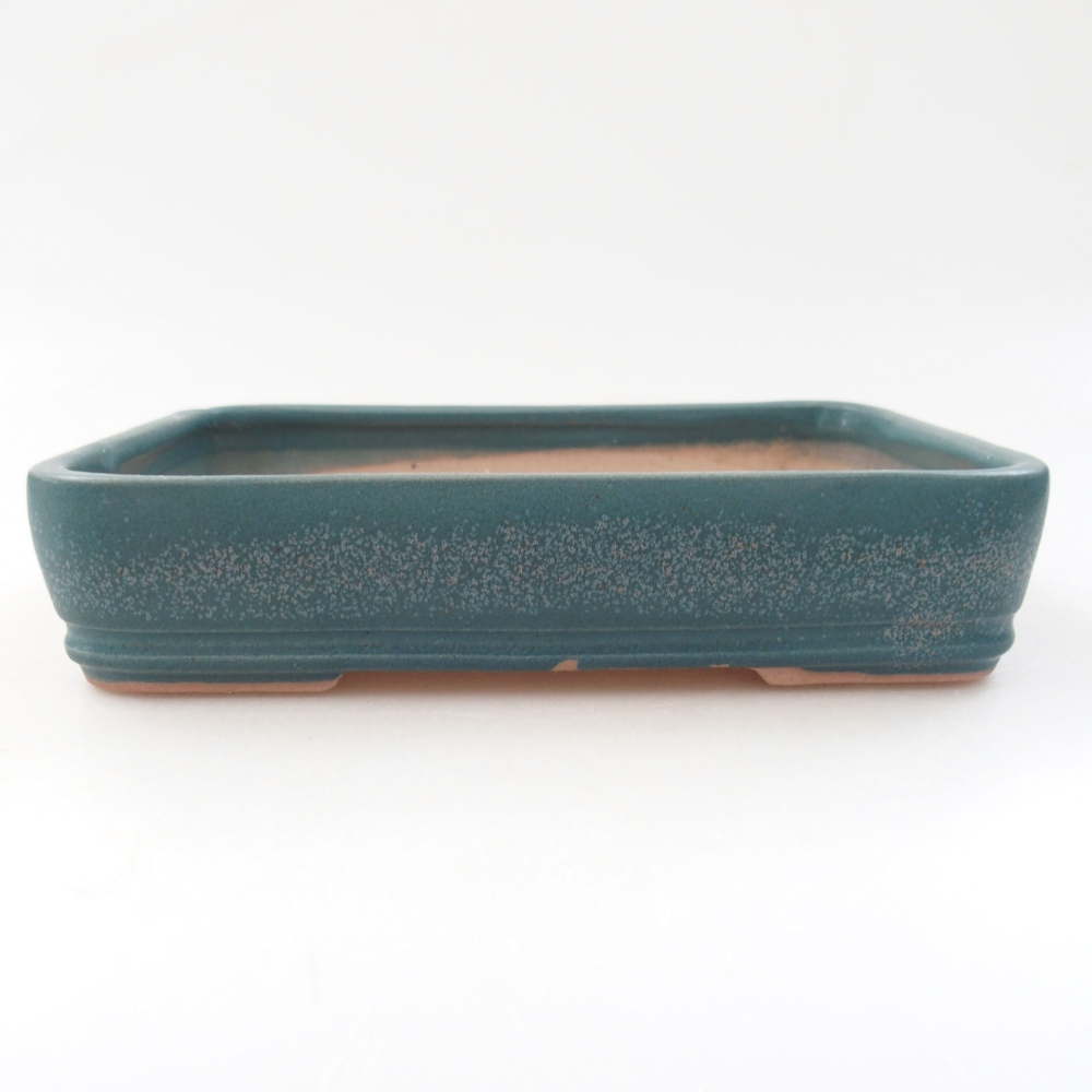 Keramik-Bonsaischale 18 x 13,5 x 4 cm, Farbe blau