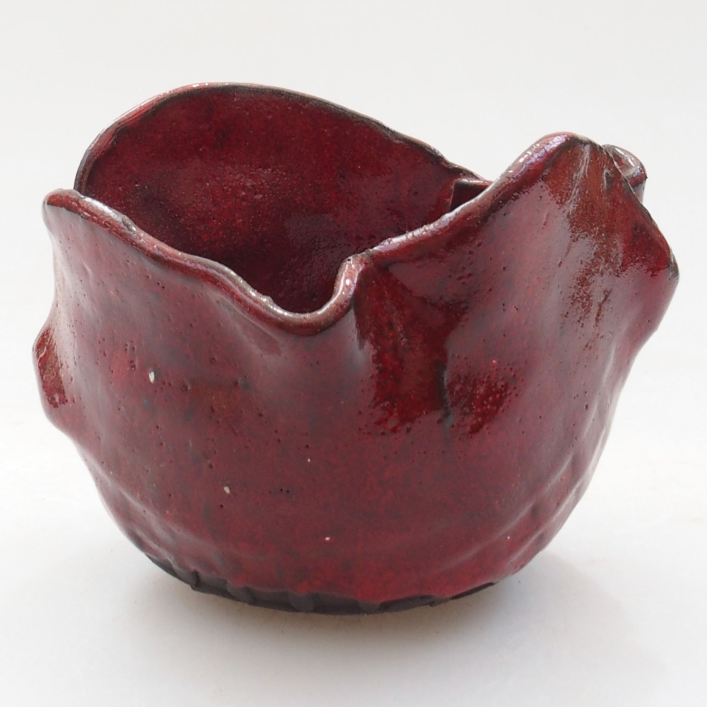 Keramikschale 8 x 6,5 x 6,5 cm, Farbe rot