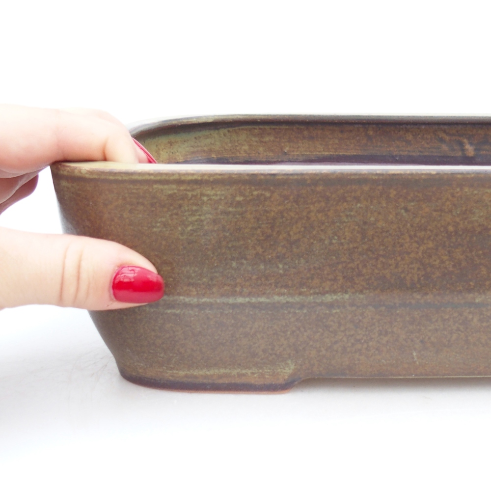 Bonsaischale aus Keramik 28 x 20,5 x 7,5 cm, grün