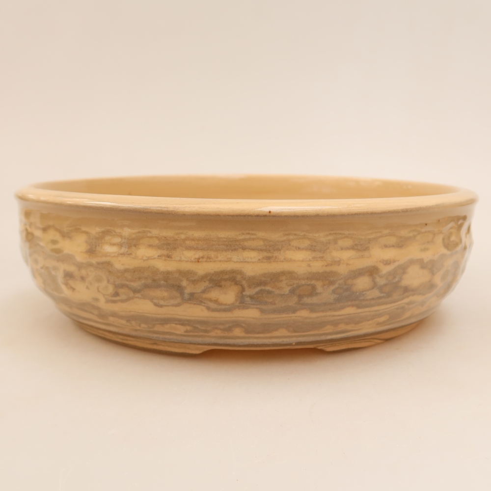 Keramik-Bonsai-Schale 22 x 22 x 6 cm, Farbe: Beige
