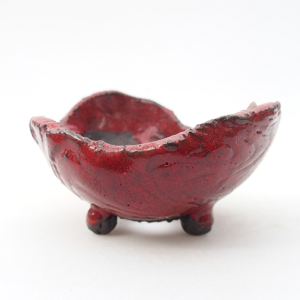 Keramikschale 7,5 x 7 x 5 cm, Farbe rot