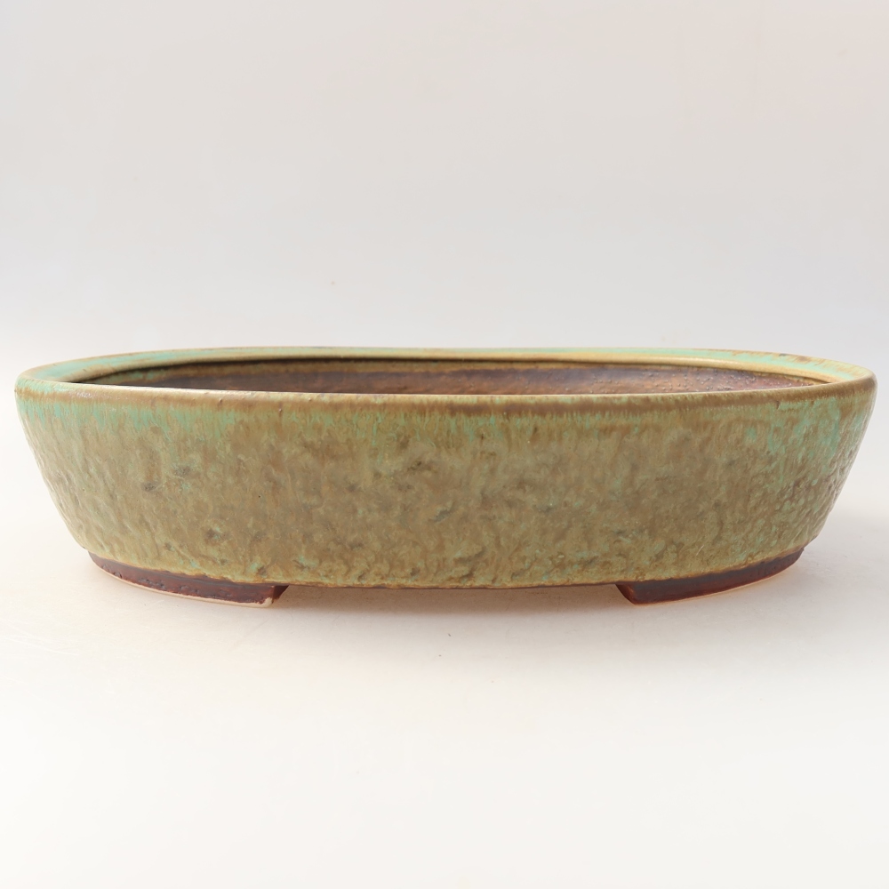 Bonsaischale aus Keramik 27 x 24 x 6 cm, grün