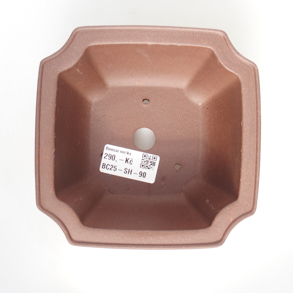 Schale 14 x 14 x 7 cm braun