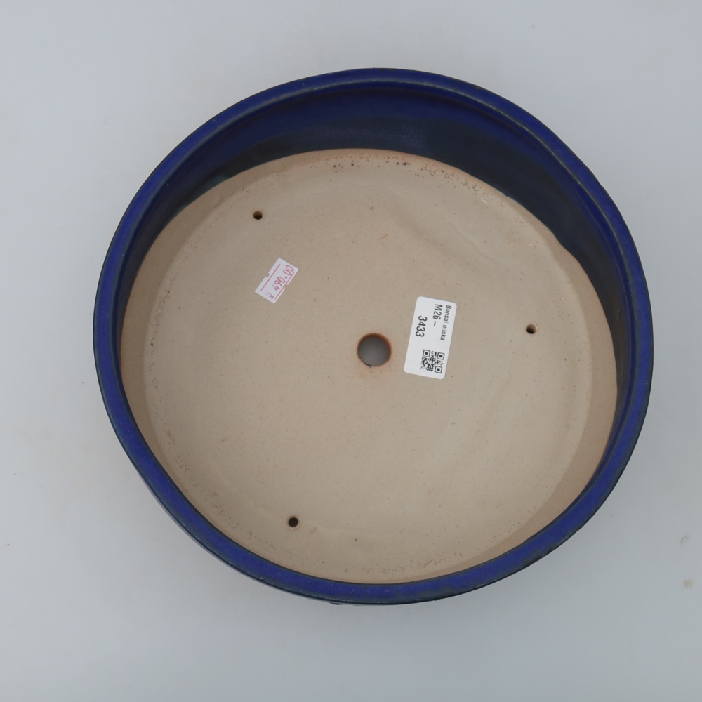 Bonsaischale aus Keramik 24 x 24 x 7 cm, Farbe blau