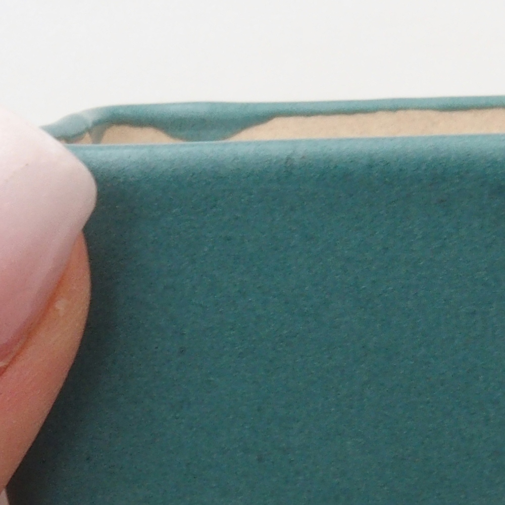 Keramik Bonsai Schale 4,5 x 4,5 x 5 cm, Farbe blau