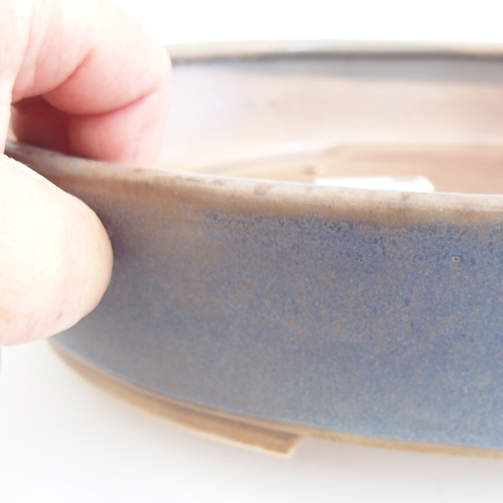 Bonsaischale aus Keramik 31 x 26,5 x 6 cm, Farbe blau