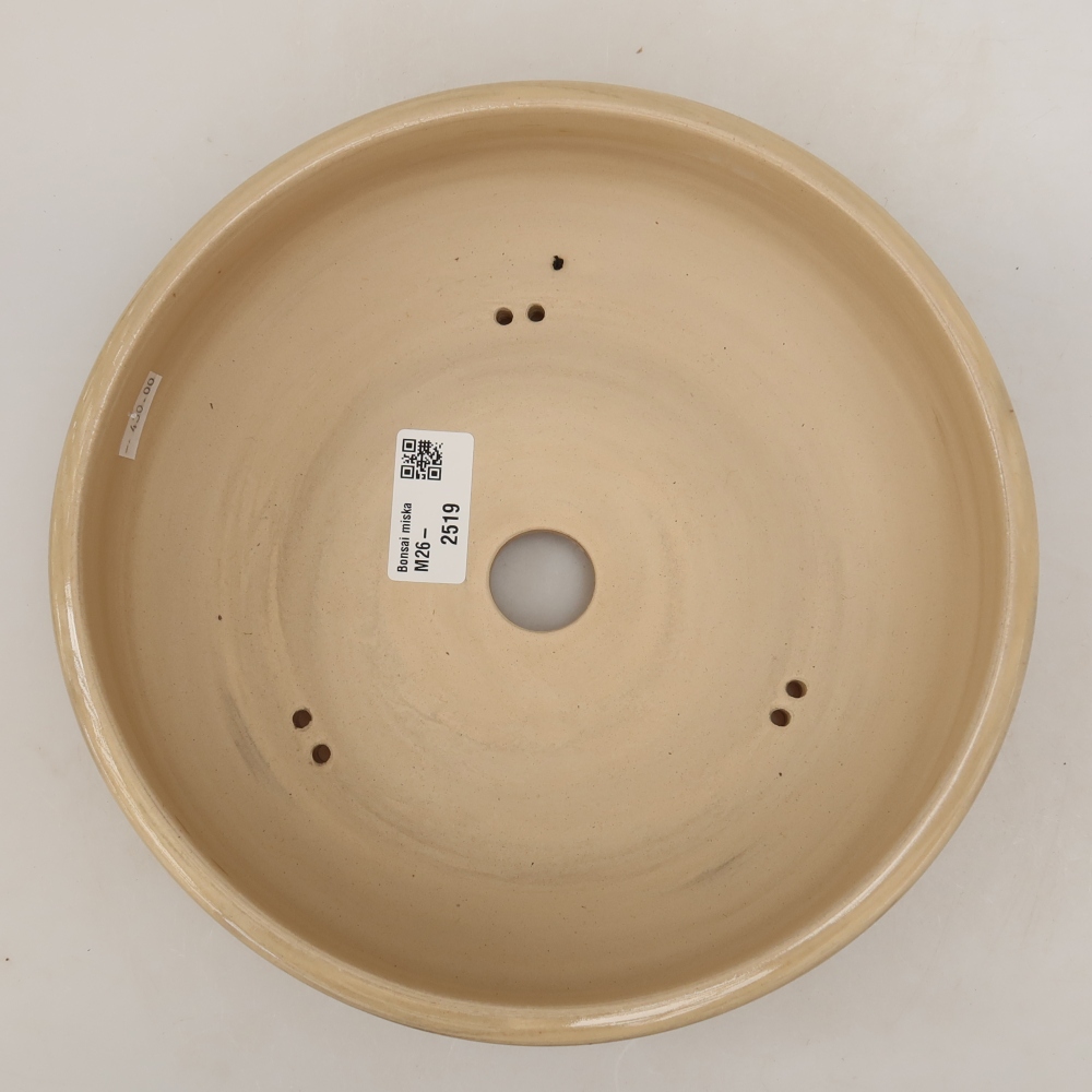 Keramik-Bonsai-Schale 22 x 22 x 6 cm, Farbe: Beige