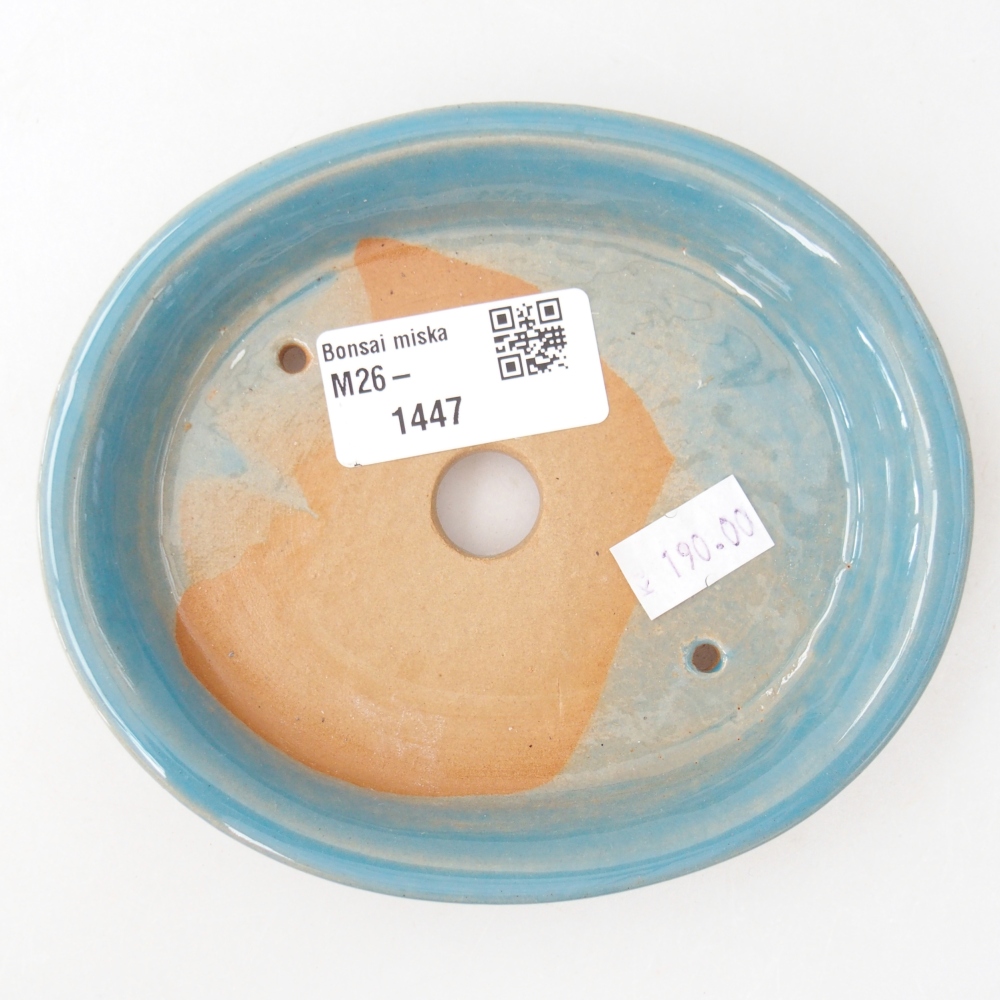 Bonsaischale aus Keramik 12,5 x 10,5 x 2 cm, Farbe blau