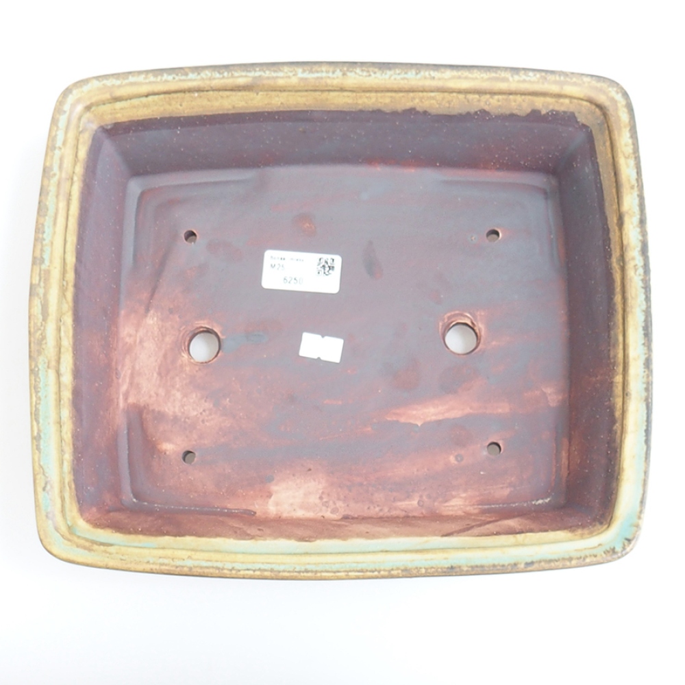 Bonsaischale aus Keramik 29,5 x 25 x 7,5 cm, grün