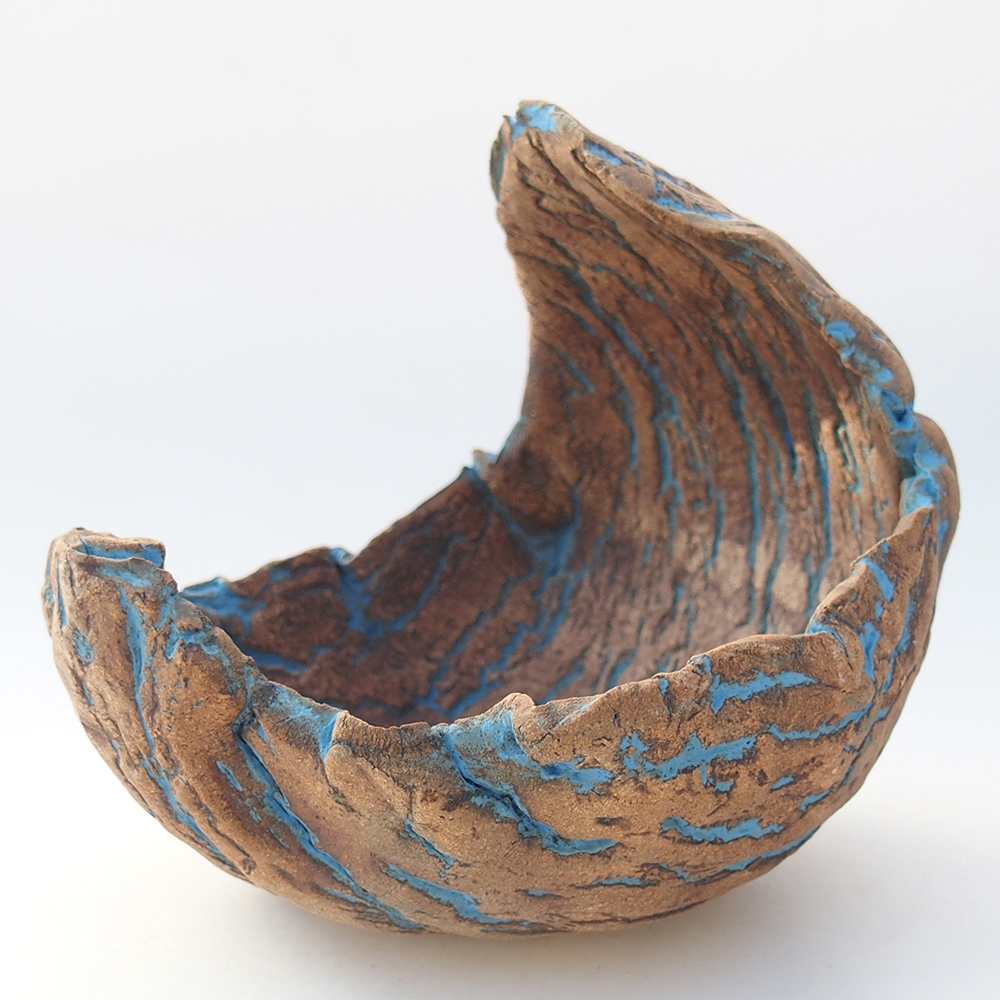 Keramikschale 14 x 13 x 14 cm , Farbe gelb