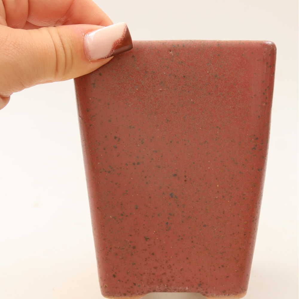 Bonsaischale aus Keramik 8,5 x 8,5 x 11 cm, rosa