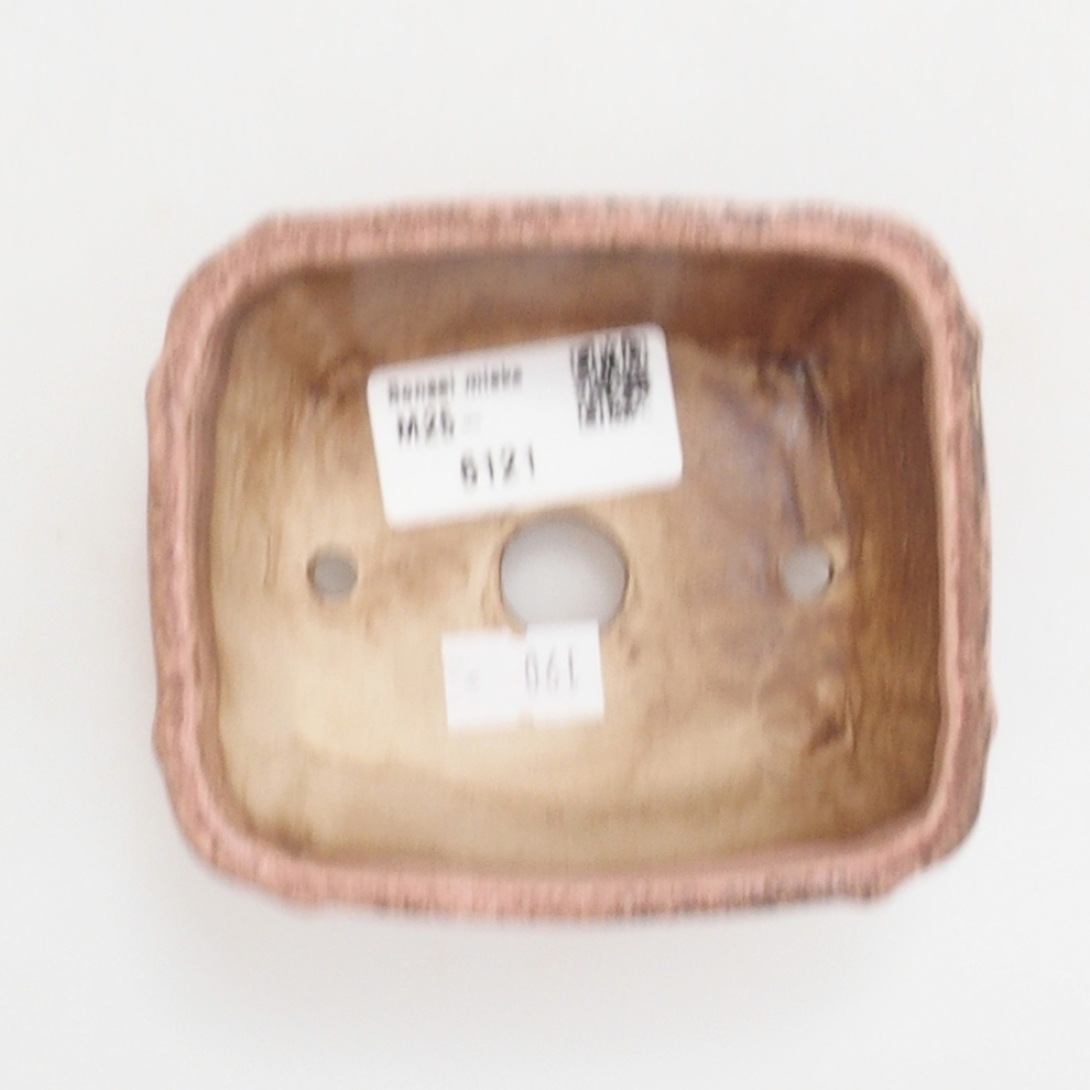 Bonsaischale aus Keramik 10 x 8,5 x 4,5 cm, Farbe rosa