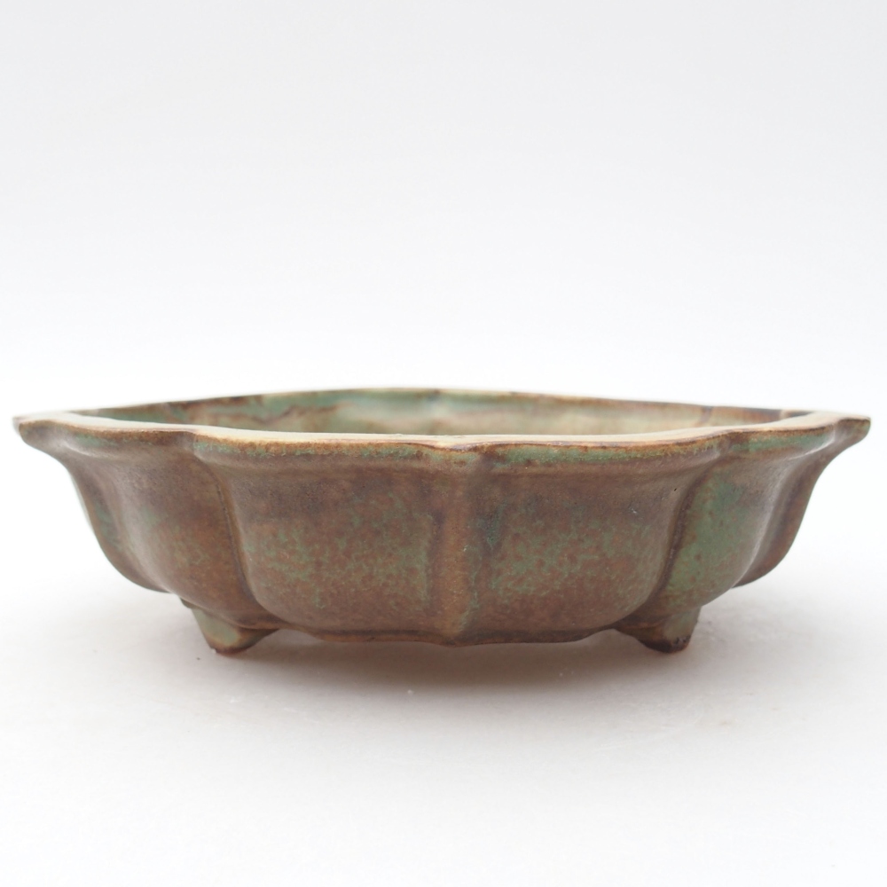 Keramik-Bonsaischale 18,5 x 18,5 x 5 cm, Farbe Grün