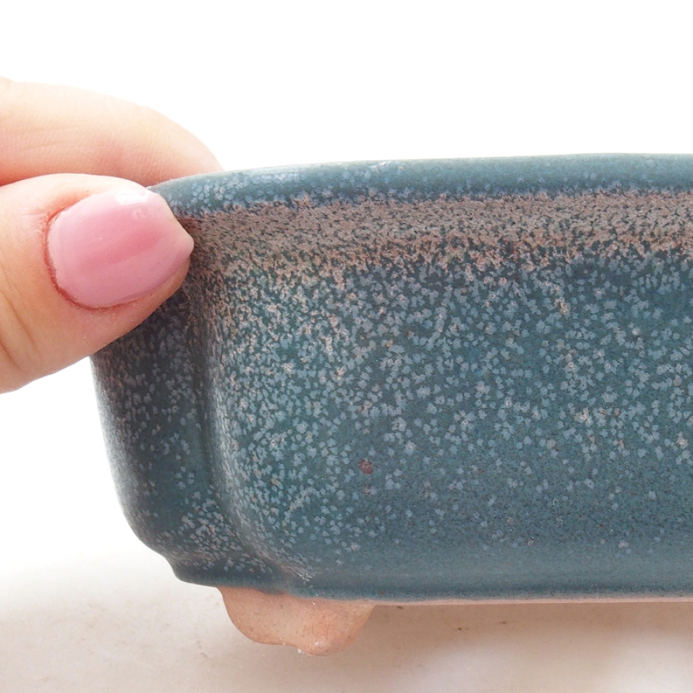 Keramik-Bonsaischale 13,5 x 10 x 5 cm, Farbe blau
