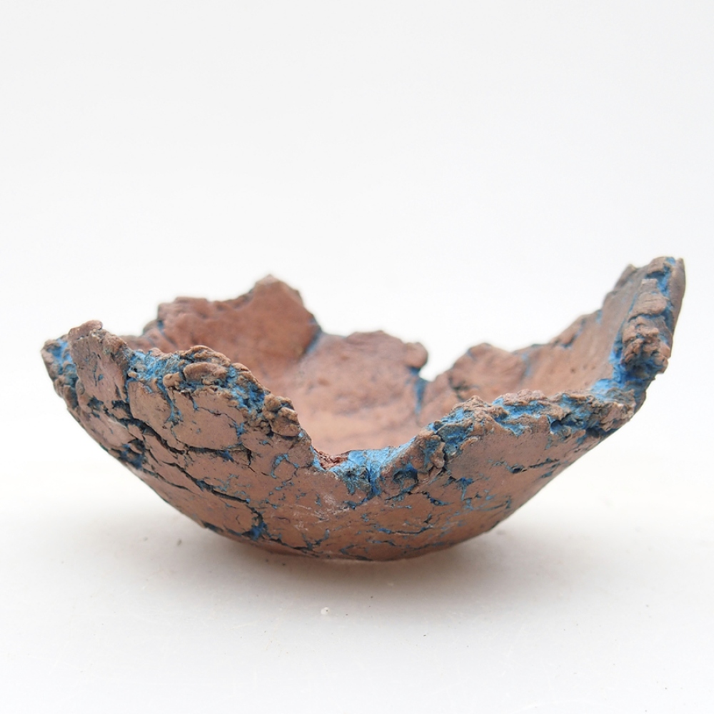 Keramikschale 7 x 7 x 3,5 cm, Farbe blau