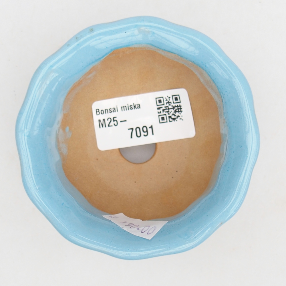 Bonsaischale aus Keramik 8,5 x 8,5 x 4,5 cm, Farbe blau