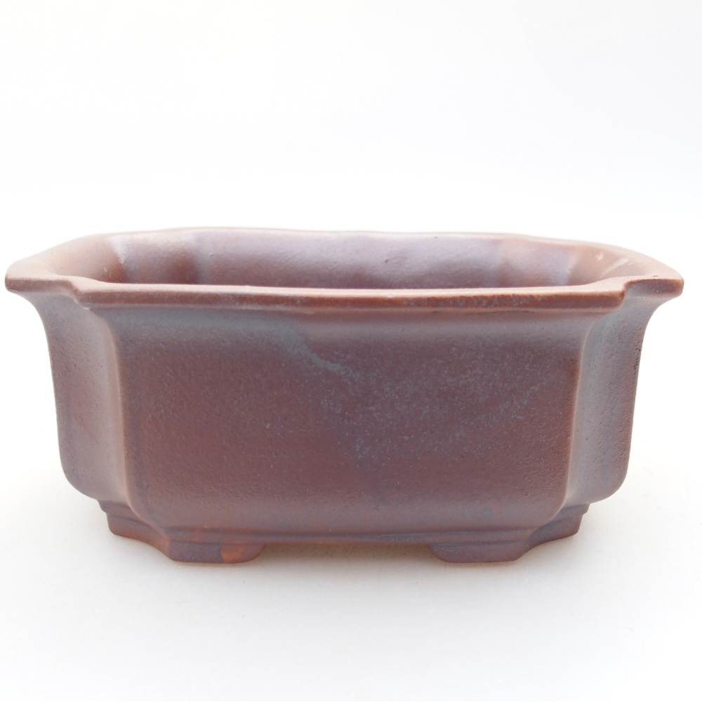 Bonsaischale aus Keramik 12 x 9 x 5 cm, metallfarben