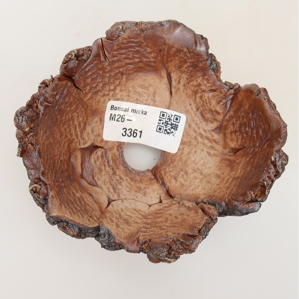 Keramikschale 11 x 10,5 x 6 cm, Farbe: braun