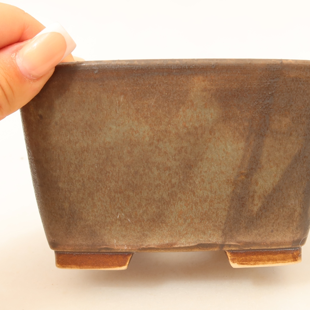 Bonsaischale aus Keramik 13 x 13 x 8 cm, grün
