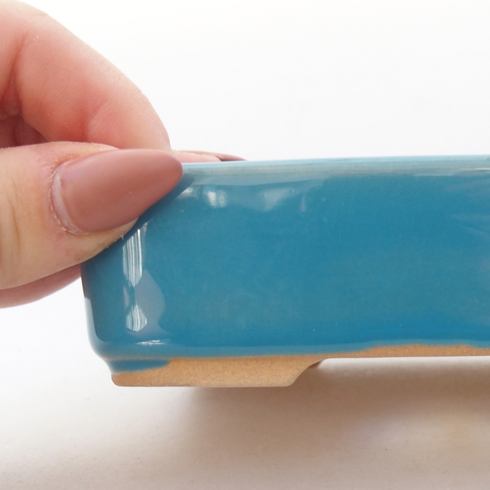 Bonsaischale aus Keramik 13 x 9,5 x 3,5 cm, Farbe blau