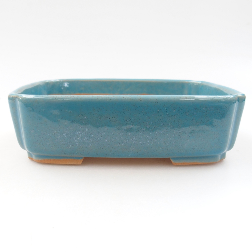 Keramik-Bonsaischale 15 x 12 x 4,5 cm, Farbe blau