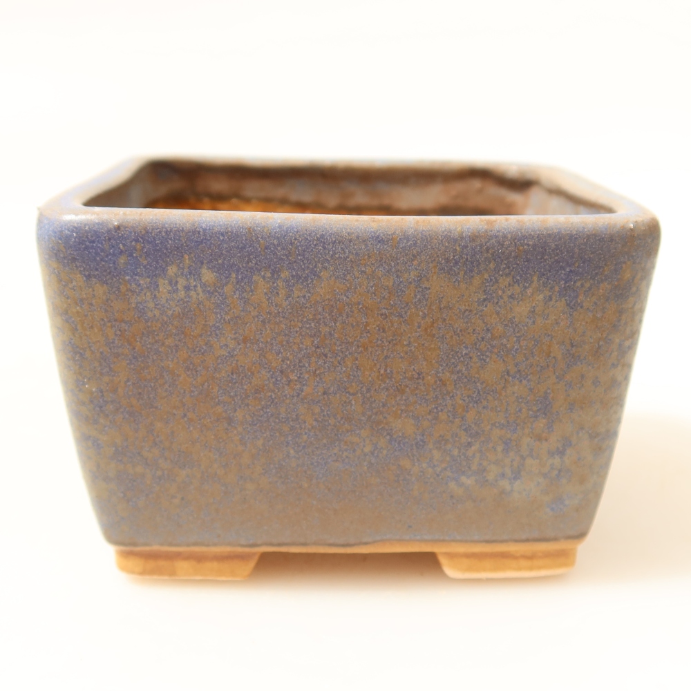 Bonsaischale aus Keramik 8,5 x 8,5 x 5,5 cm, Farbe blau