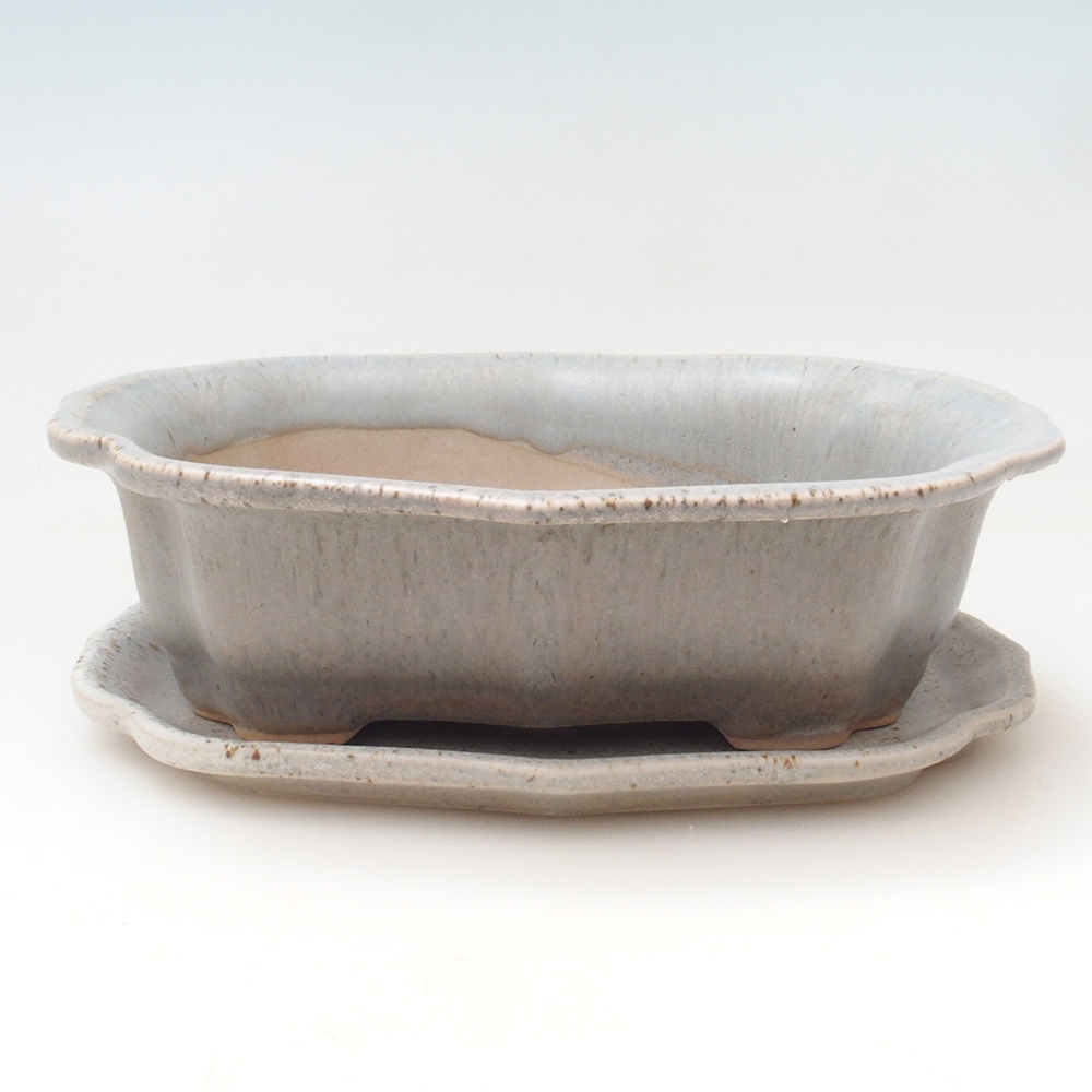 Bonsai-Schale + Untertasse H01 – 12 x 9 x 5 cm