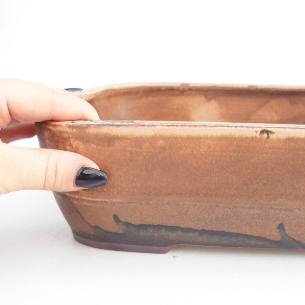 Bonsaischale aus Keramik 28,5 x 21 x 7,5 cm, rosa